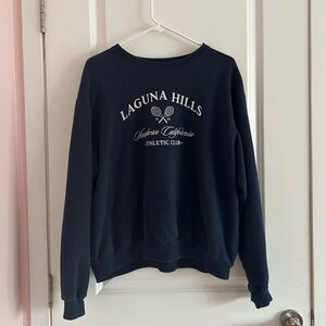 hollister laguna hills embroidered crewneck sweatshirt